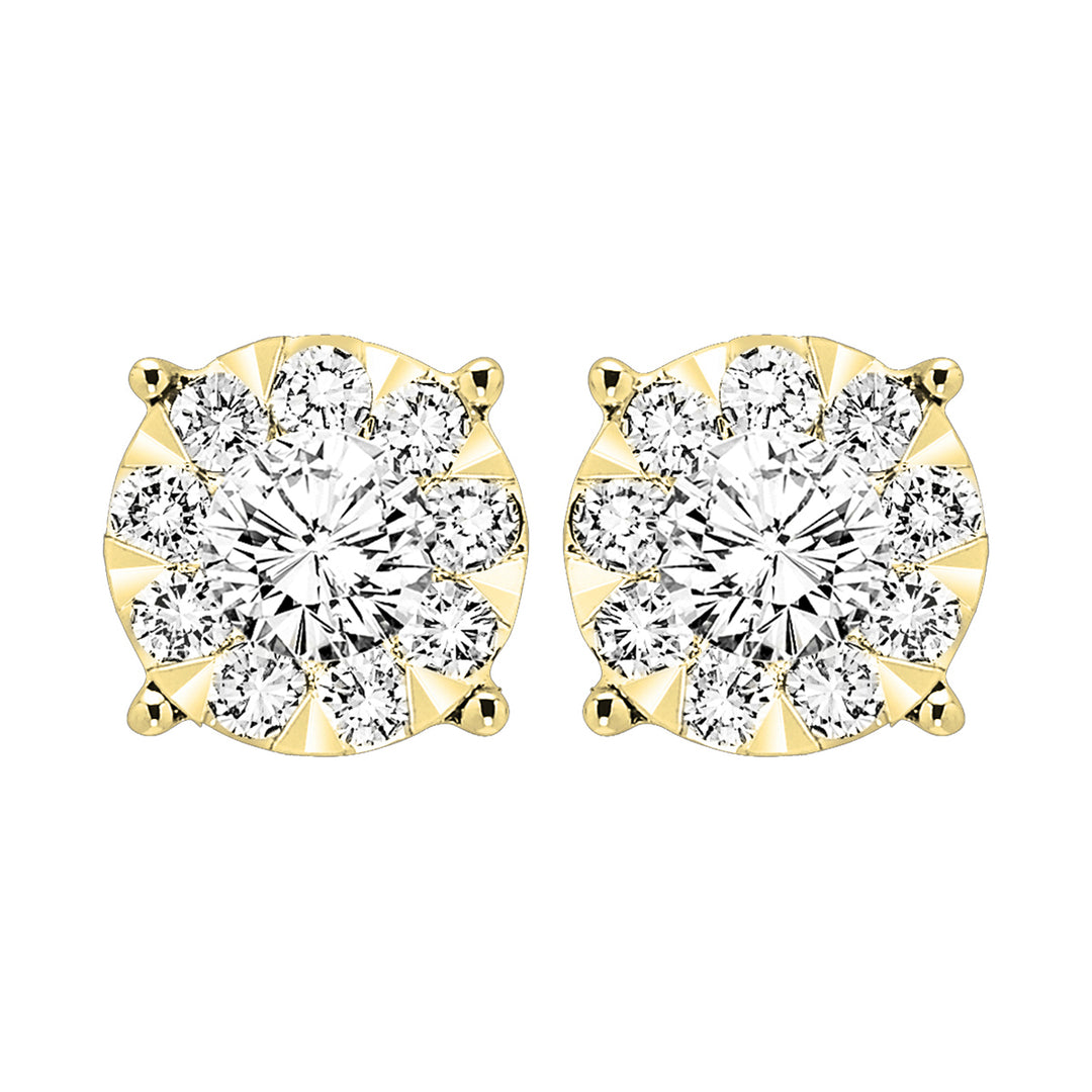 14Kt Yellow Gold Diamond 1/4Ctw Earring