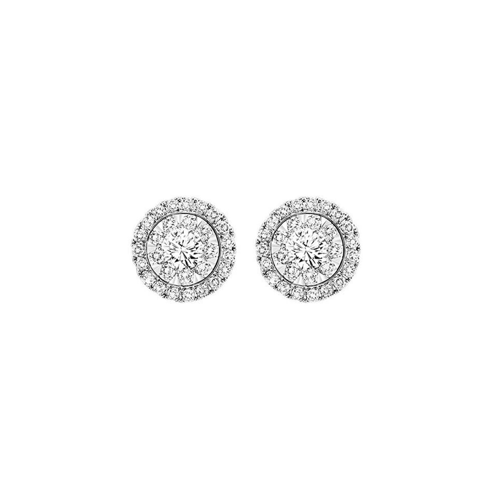 14Kt White Gold Diamond 1/2Ctw Earring