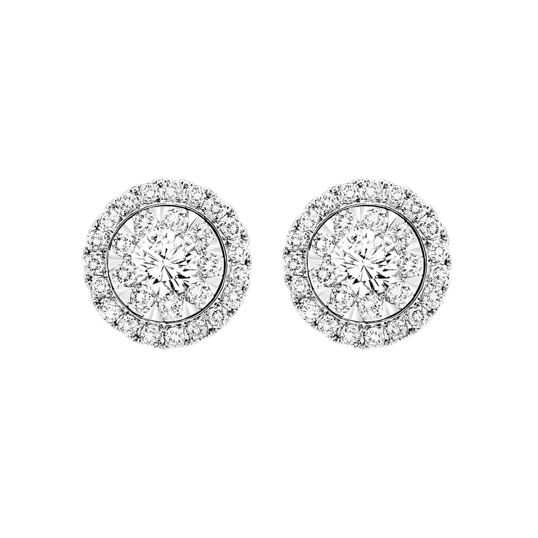 14Kt White Gold Diamond 1Ctw Earring