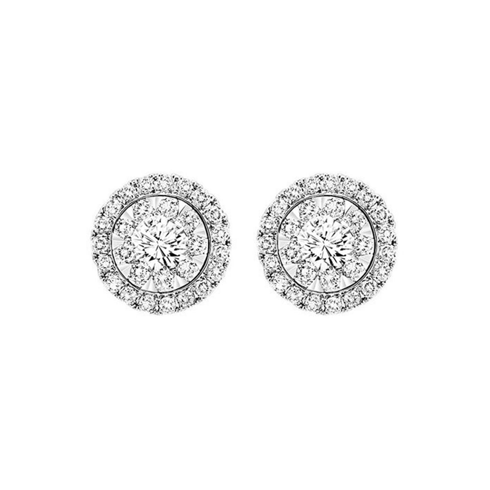 14Kt White Gold Diamond 1Ctw Earring