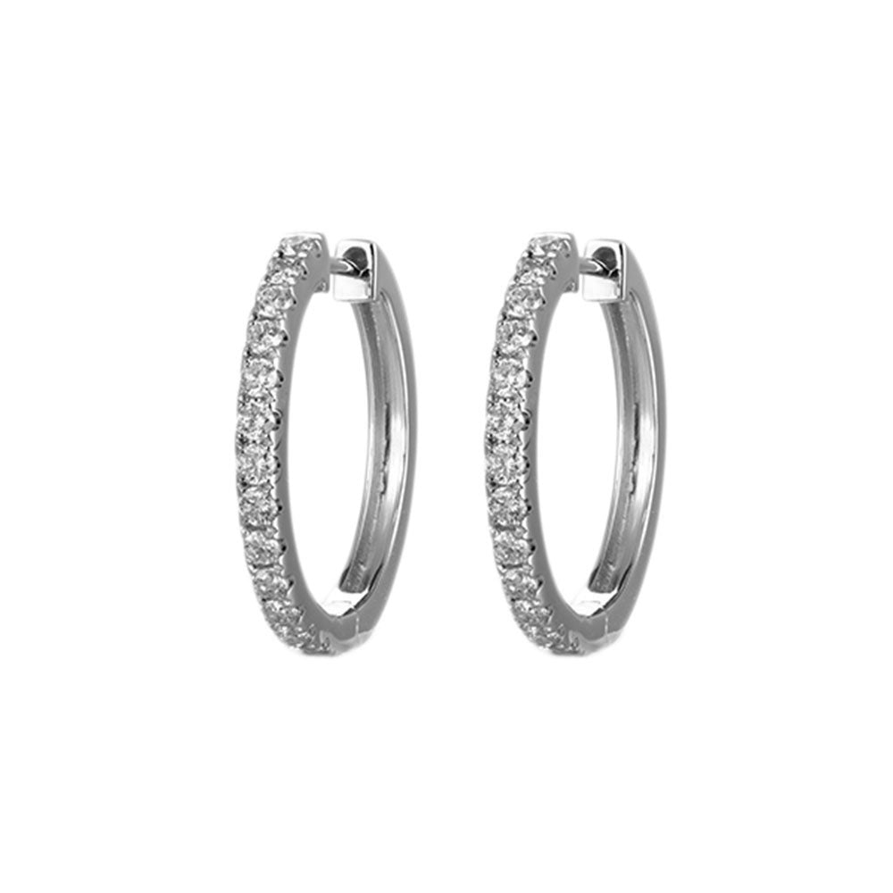 14Kt White Gold Diamond 3/4Ctw Earring