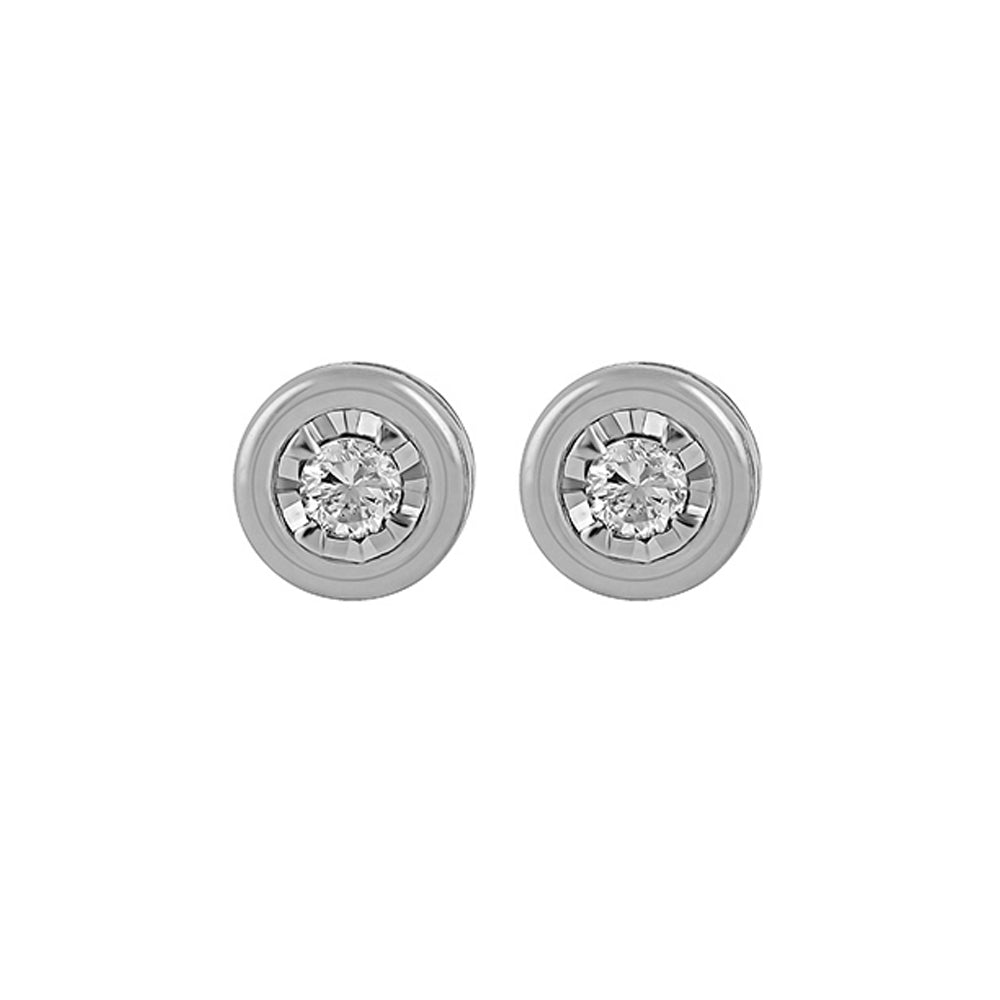 14Kt White Gold Diamond 1/6Ctw Earring
