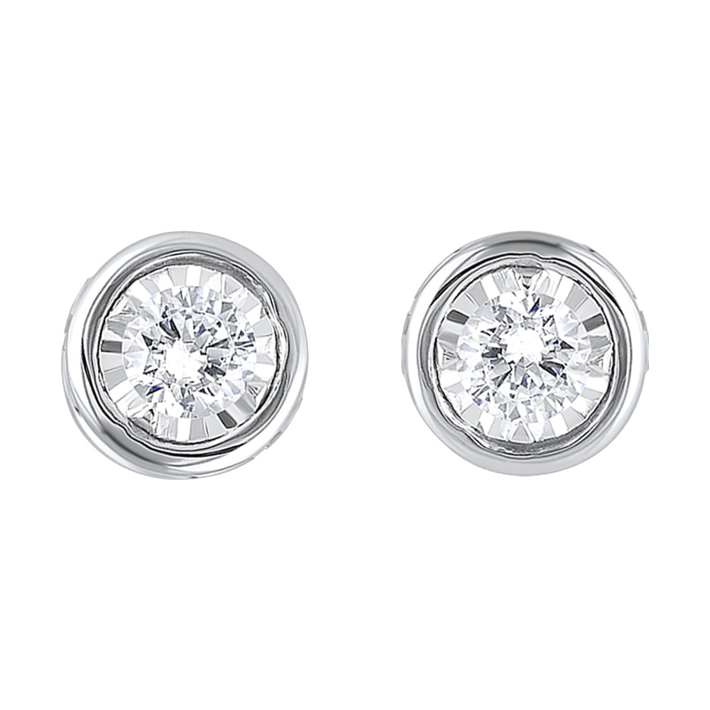14Kt White Gold Diamond 1/6Ctw Earring