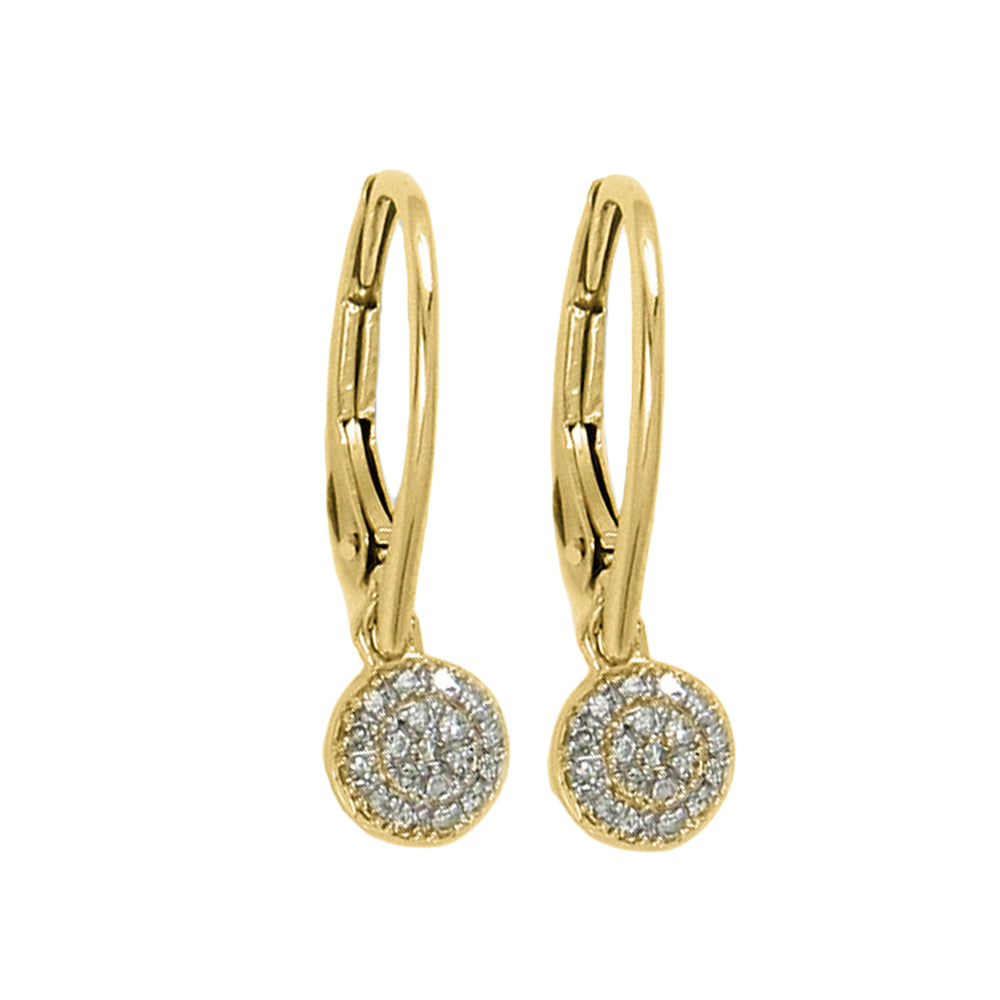 14Kt Yellow Gold Diamond 1/10Ctw Earring