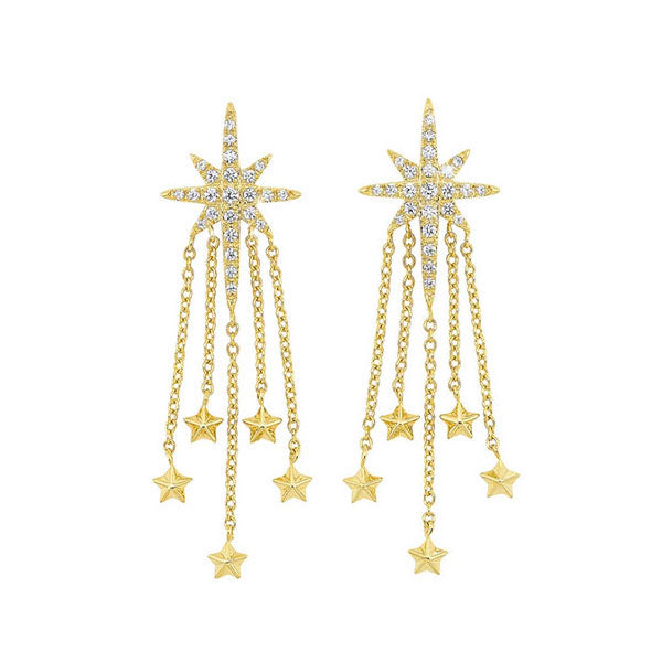 14Kt Yellow Gold Diamond 1/4Ctw Earring