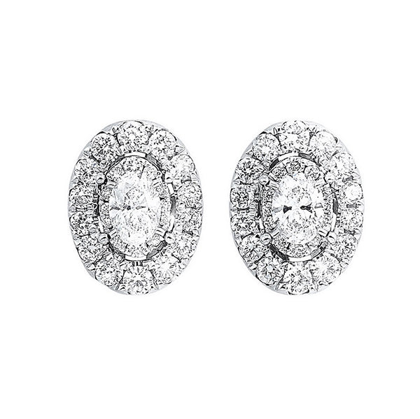 14Kt White Gold Diamond 1Ctw Earring