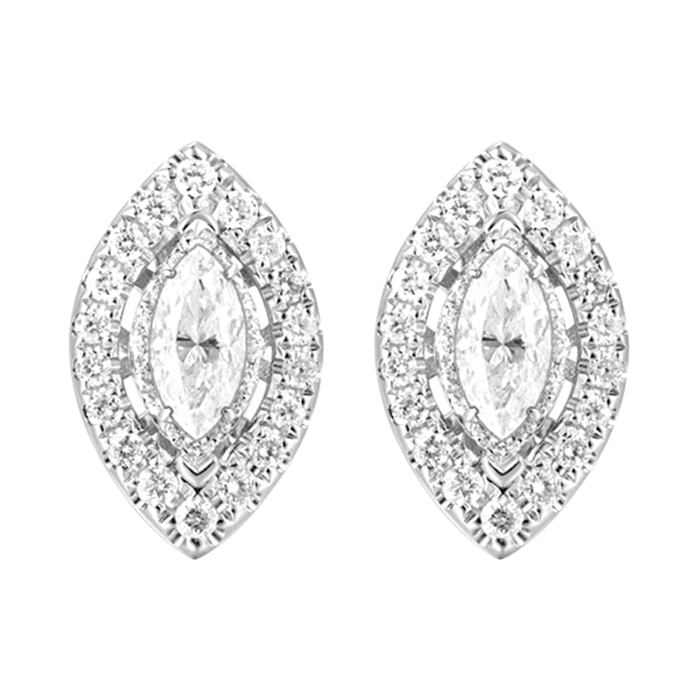 14Kt White Gold Diamond 1/2Ctw Earring
