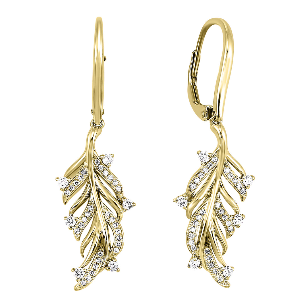 14Kt Yellow Gold Diamond 1/3Ctw Earring