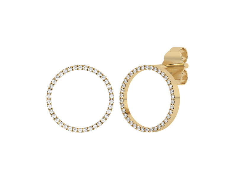 10Kt Yellow Gold Diamond 1/10Ctw Earring