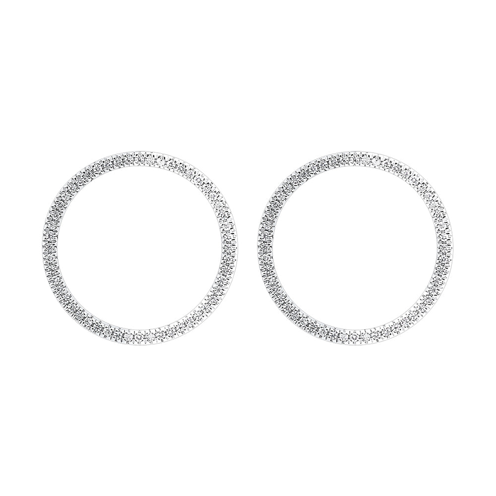 10Kt White Gold Diamond 1/10Ctw Earring