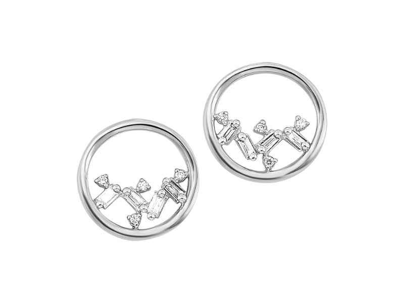 14Kt White Gold Diamond 1/15Ctw Earring