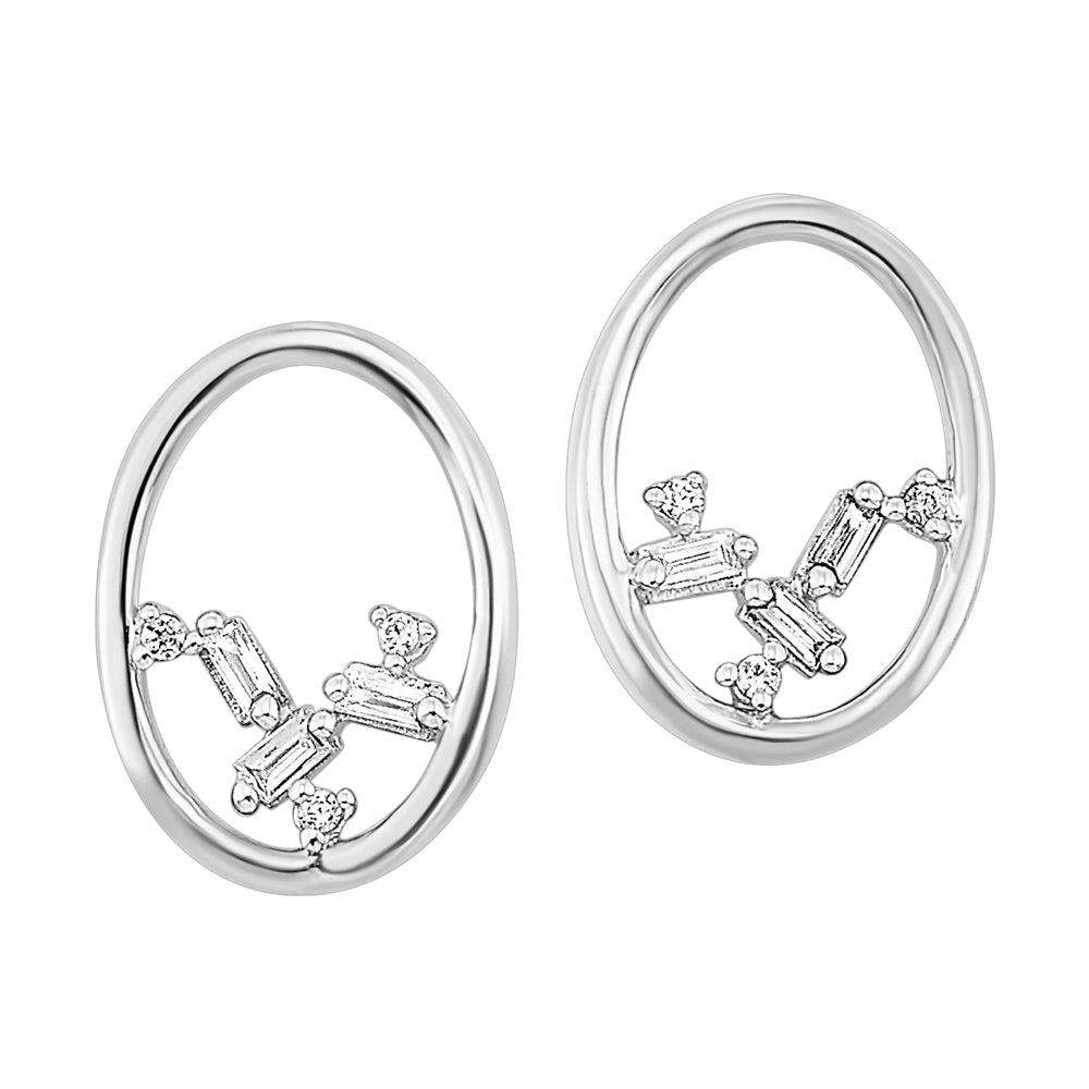 14Kt White Gold Diamond 1/20Ctw Earring