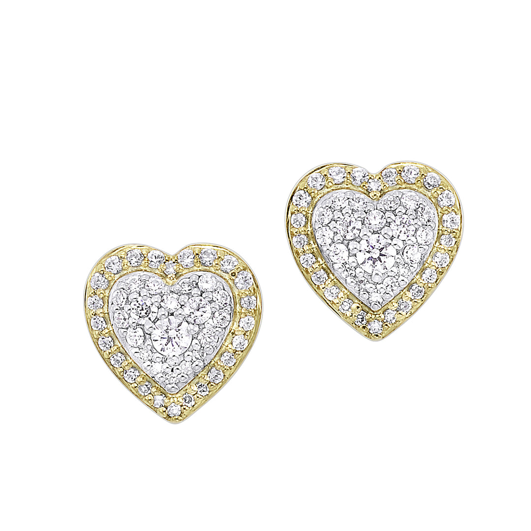 14KT Yellow Gold Diamond 1/4Ctw Earring