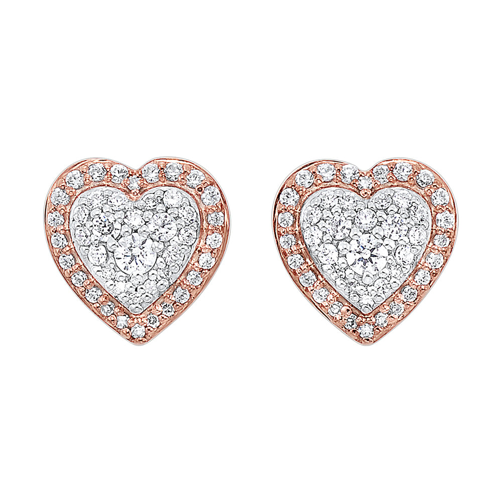 14Kt Rose Gold Diamond 1/4Ctw Earring