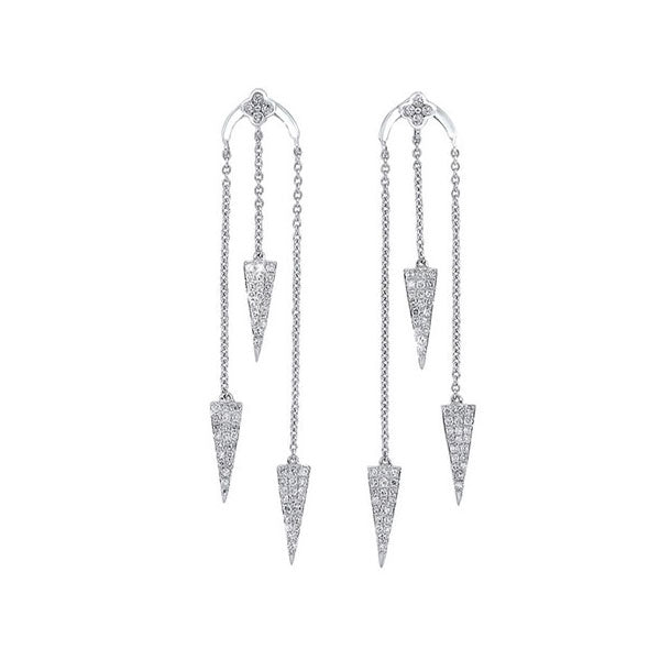 10Kt White Gold Diamond 1/2Ctw Earring