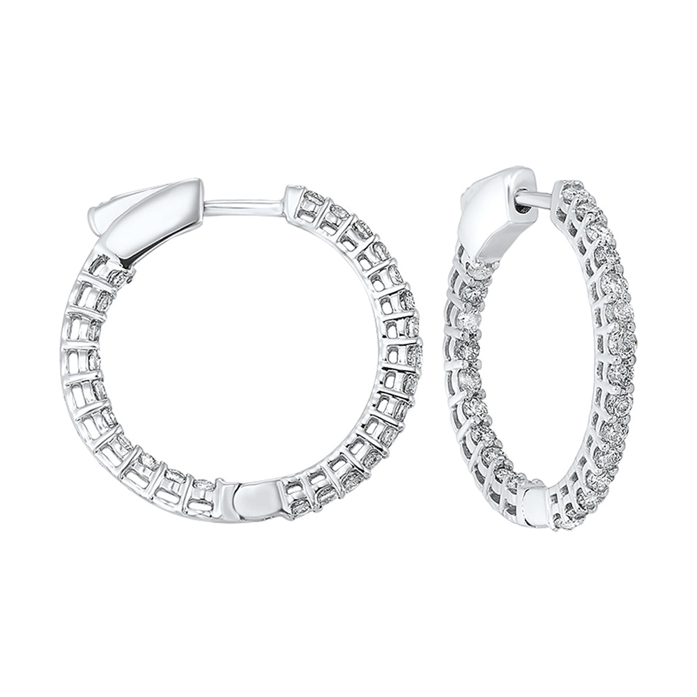 14Kt White Gold Diamond 1Ctw Earring