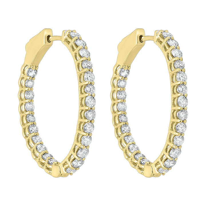 14Kt Yellow Gold Diamond 2Ctw Earring