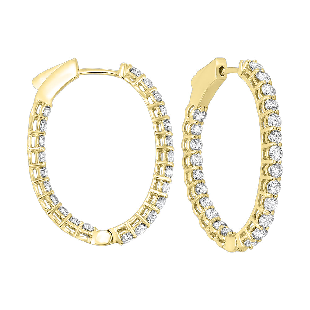 14Kt Yellow Gold Diamond 2Ctw Earring