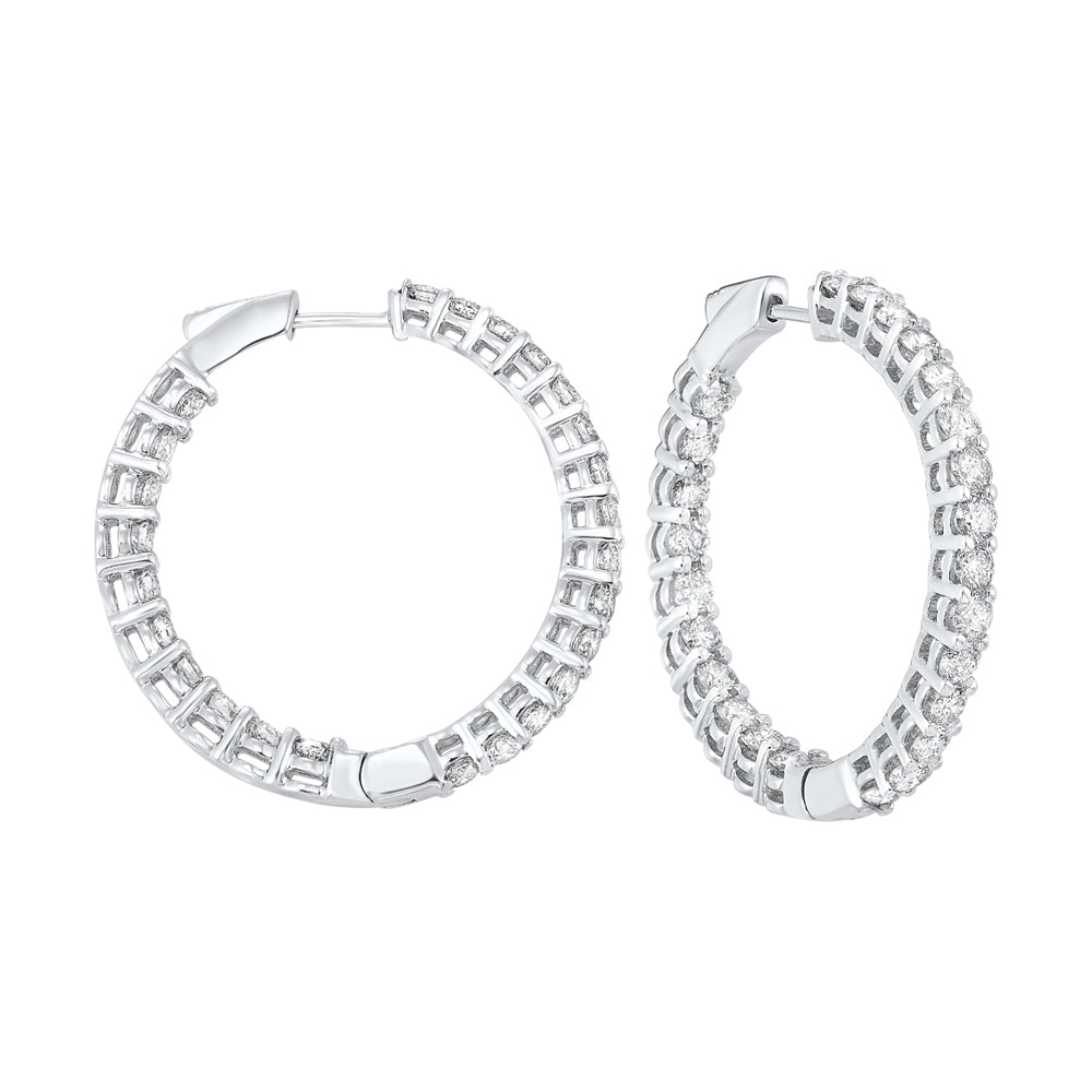 14Kt White Gold Diamond 5Ctw Earring