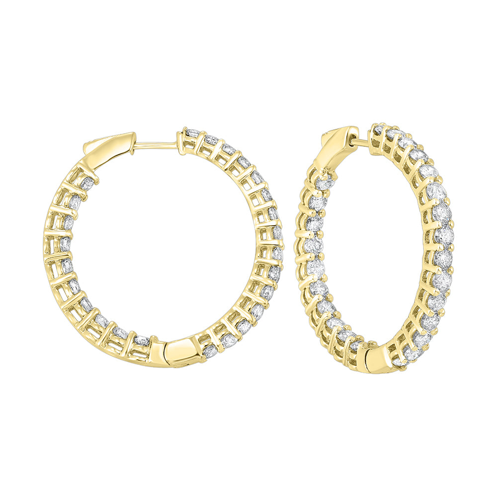 14Kt Yellow Gold Diamond 5Ctw Earring