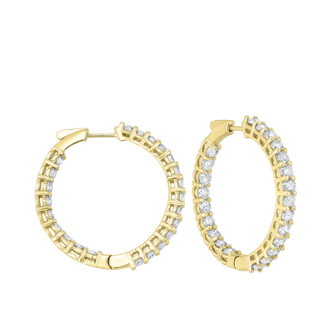 14Kt Yellow Gold Diamond 7Ctw Earring