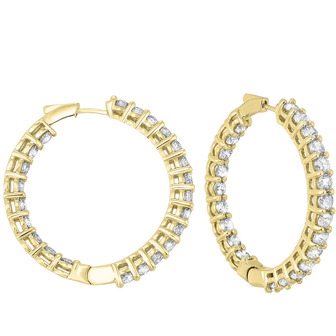 14Kt Yellow Gold Diamond 10Ctw Earring