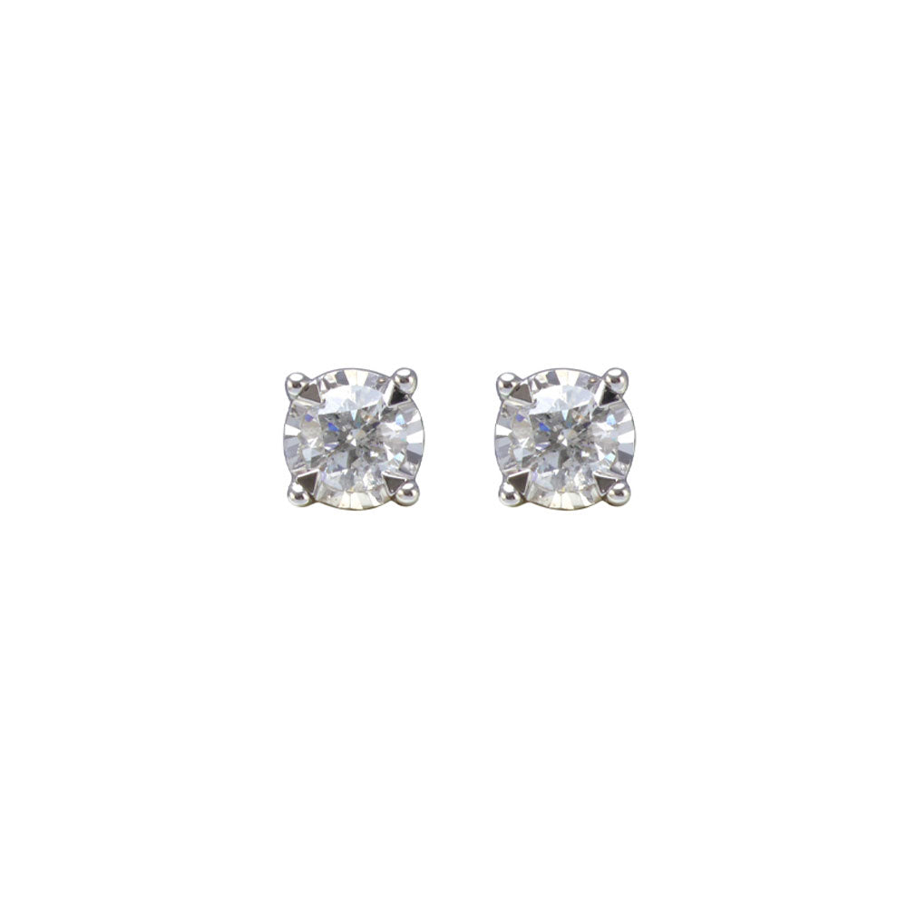14Kt White Gold Diamond 1/2Ctw Earring