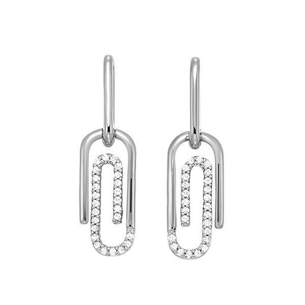 10Kt White Gold Diamond 1/6Ctw Earring