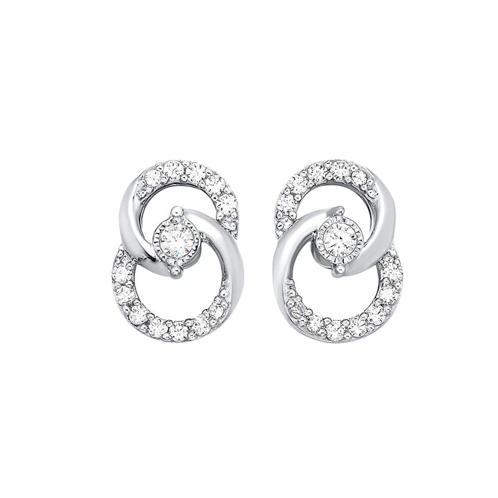 10Kt White Gold Diamond 1/4Ctw Earring