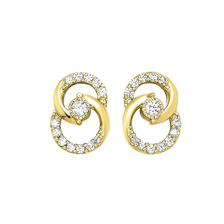 10Kt Yellow Gold Diamond 1/4Ctw Earring