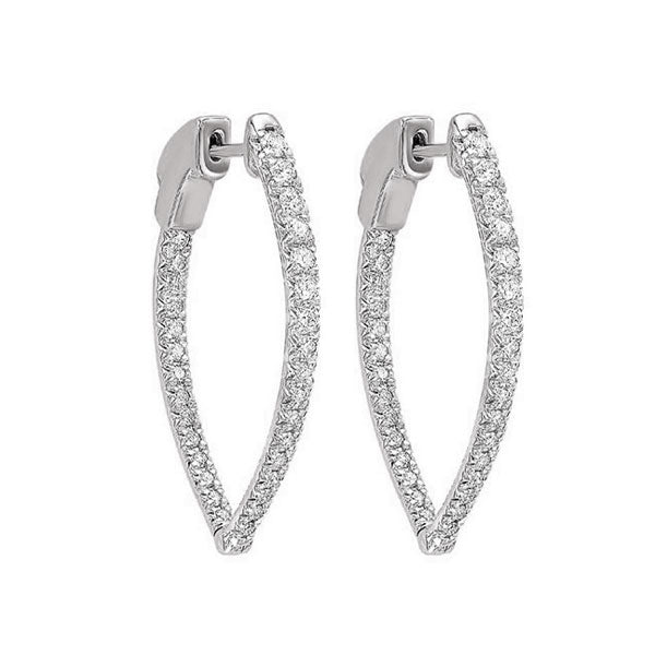 14Kt White Gold Diamond 1/2Ctw Earring