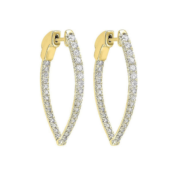 14Kt Yellow Gold Diamond 1/2Ctw Earring