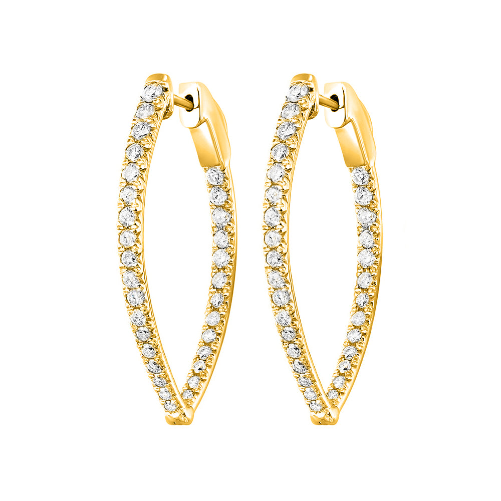 14Kt Yellow Gold Diamond 1 1/2Ctw Earring