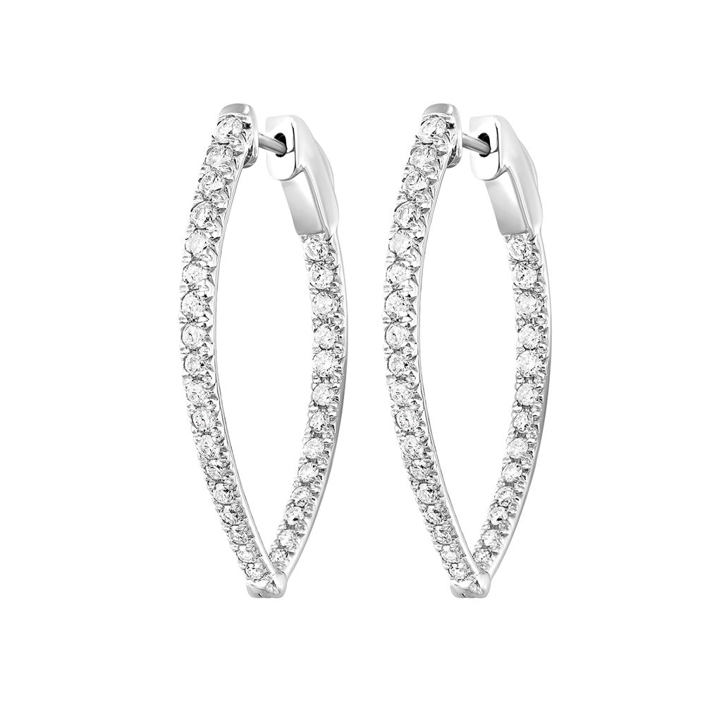 14Kt White Gold Diamond 1 1/2Ctw Earring