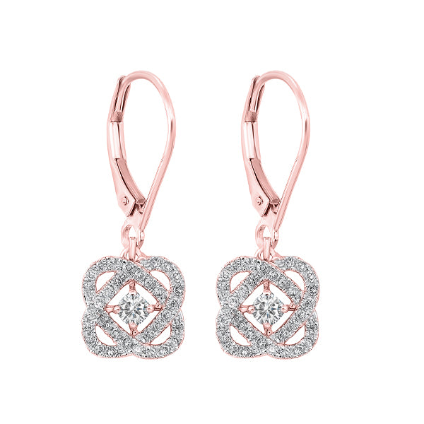 14Kt Rose Gold Diamond 1/2Ctw Earring