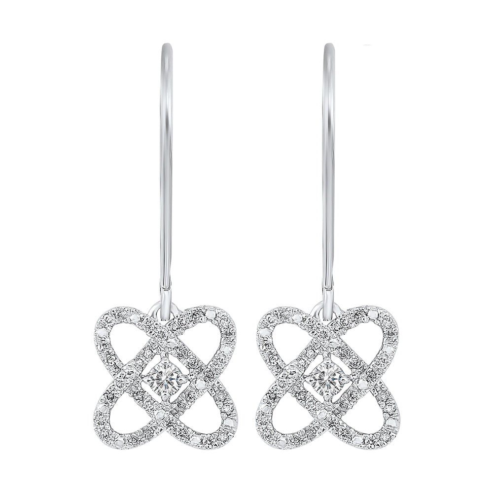 14Kt White Gold Diamond 1/2Ctw Earring