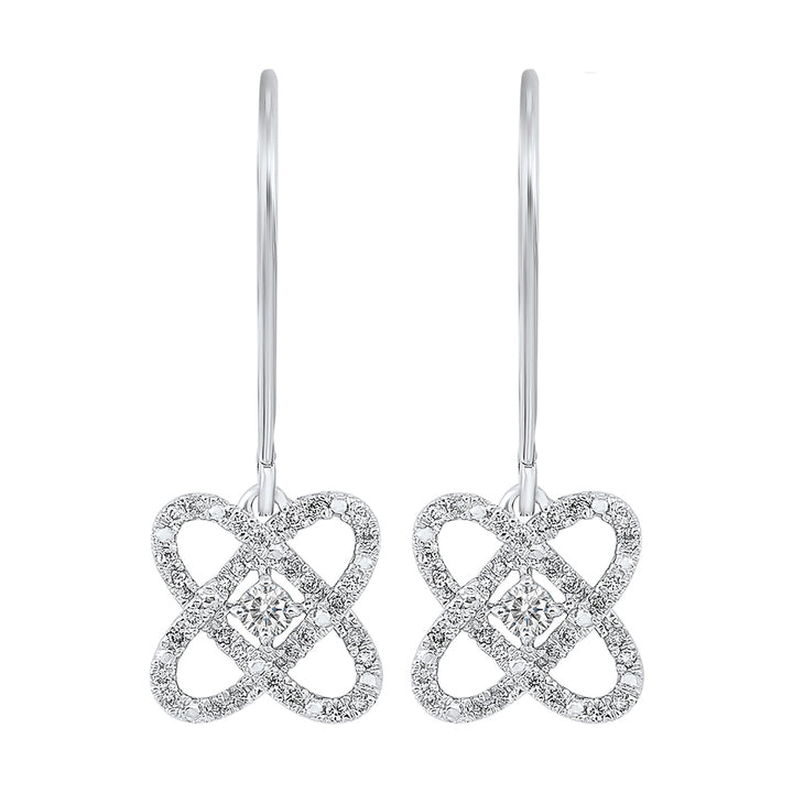 14Kt White Gold Diamond 1/2Ctw Earring