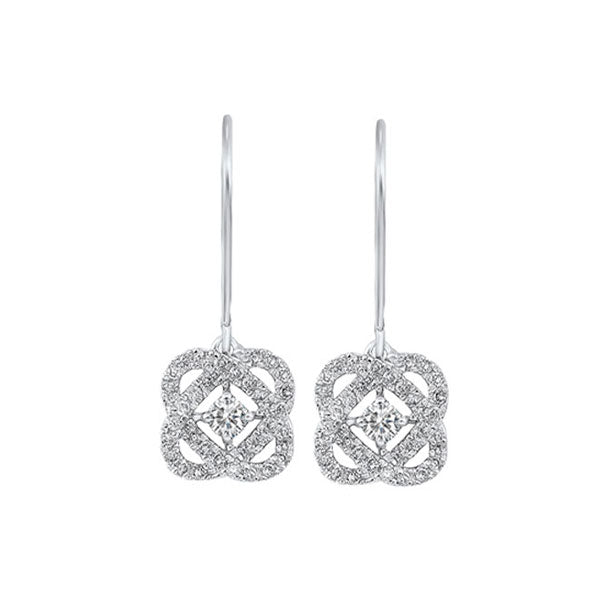 14Kt White Gold Diamond 1Ctw Earring