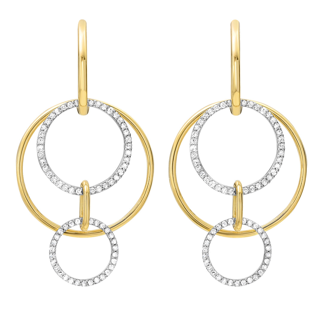 14Kt Yellow Gold Diamond 1/2Ctw Earring