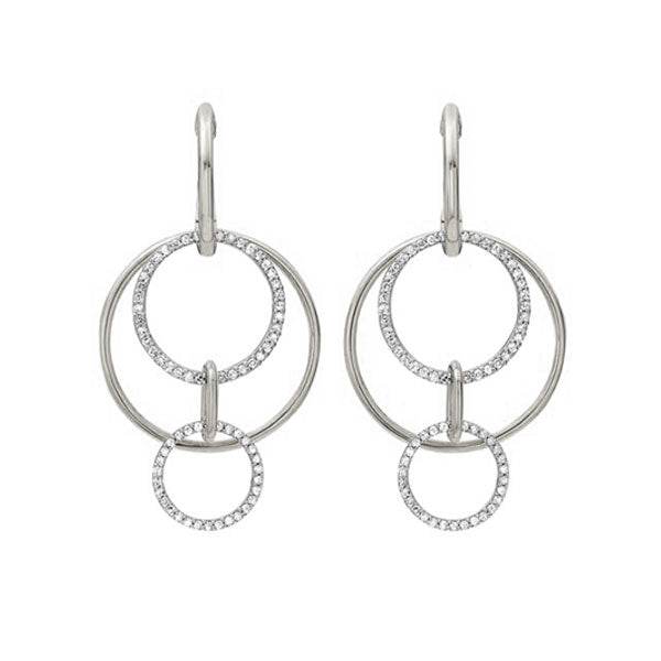 14Kt White Gold Diamond 1/2Ctw Earring