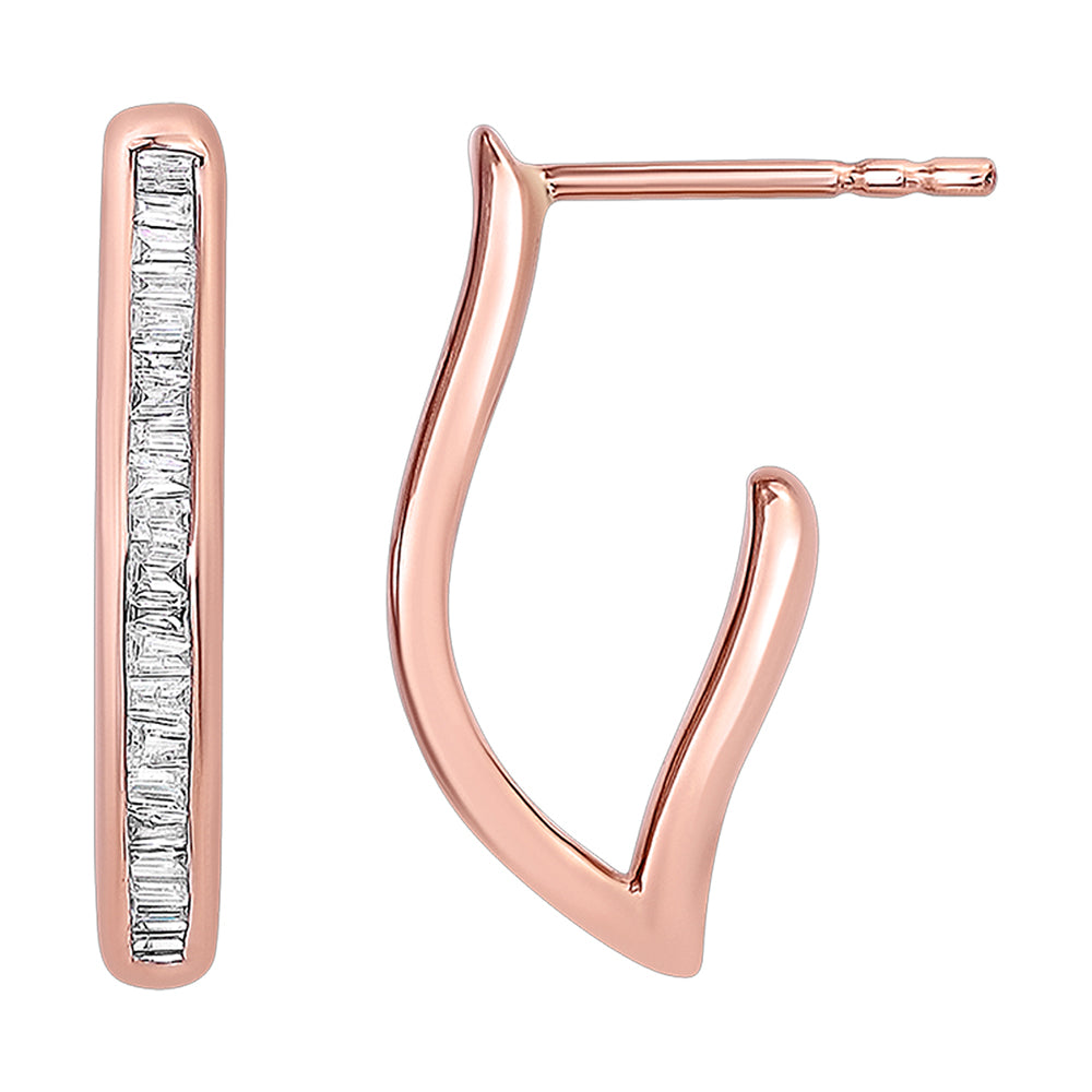 14Kt Rose Gold Diamond 1/2Ctw Earring