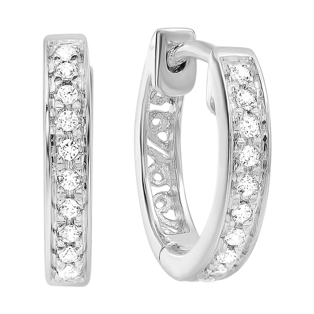 14Kt White Gold Diamond 1/10Ctw Earring