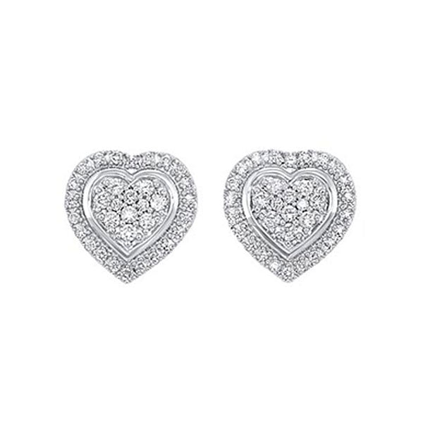 Silver Diamond 1/5Ctw Earring