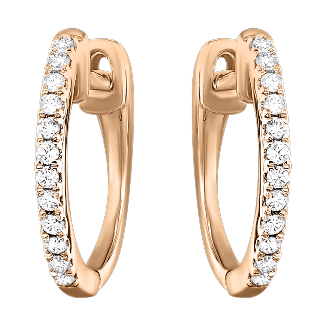 10Kt Rose Gold Diamond 1/10Ctw Earring