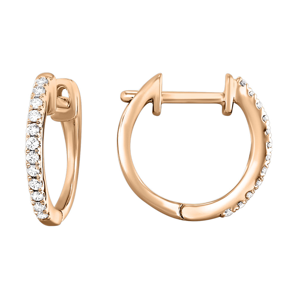 10Kt Rose Gold Diamond 1/10Ctw Earring