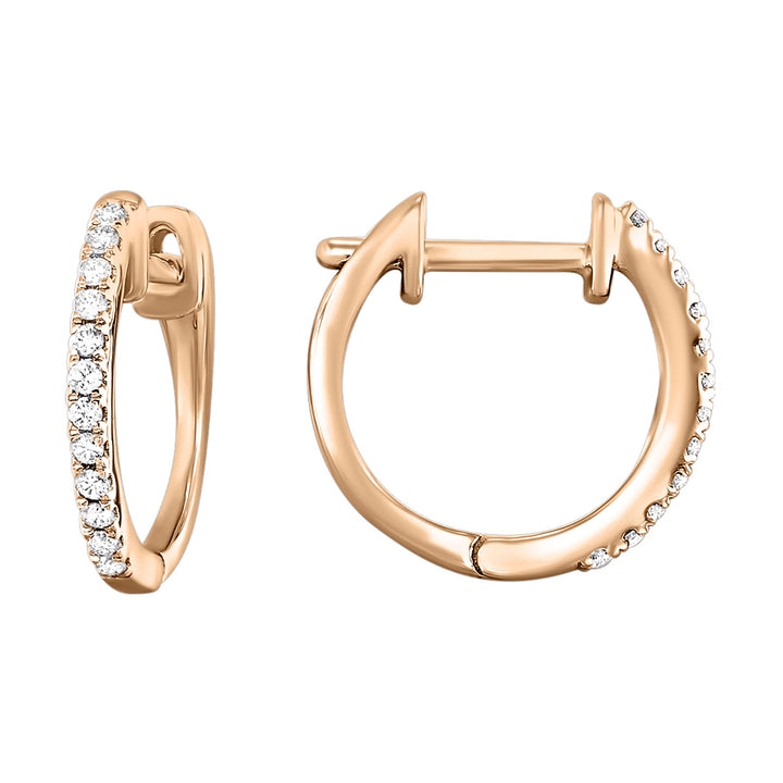 10Kt Rose Gold Diamond 1/10Ctw Earring