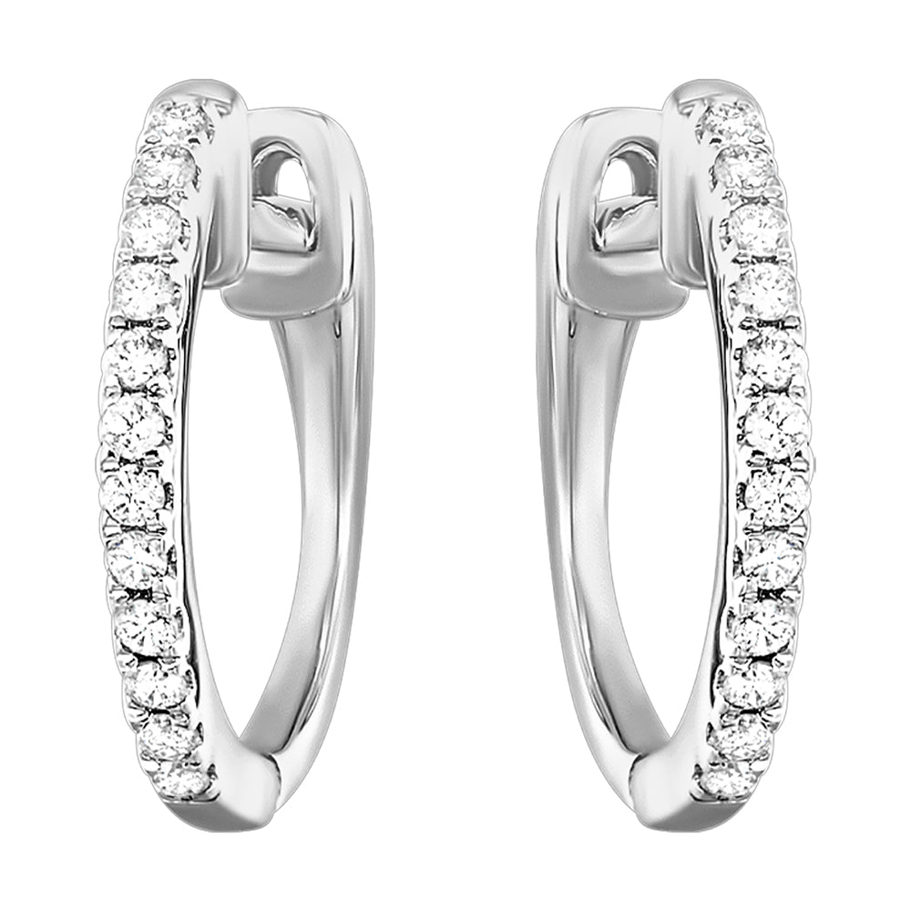 14Kt White Gold Diamond 1/10Ctw Earring