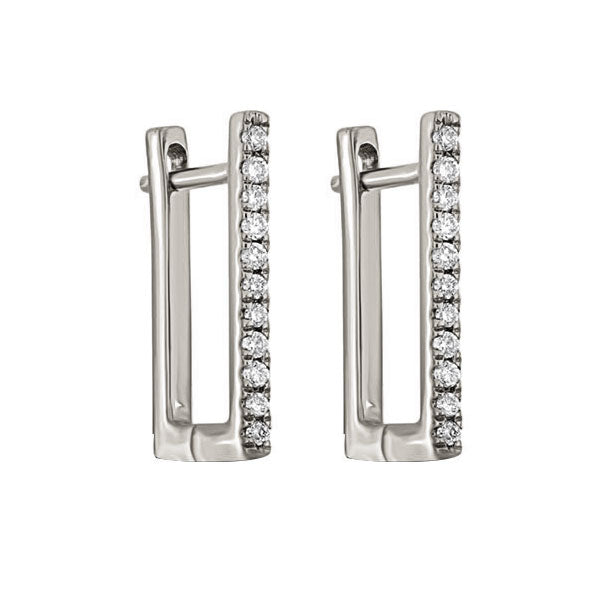 10Kt White Gold Diamond 1/12Ctw Earring