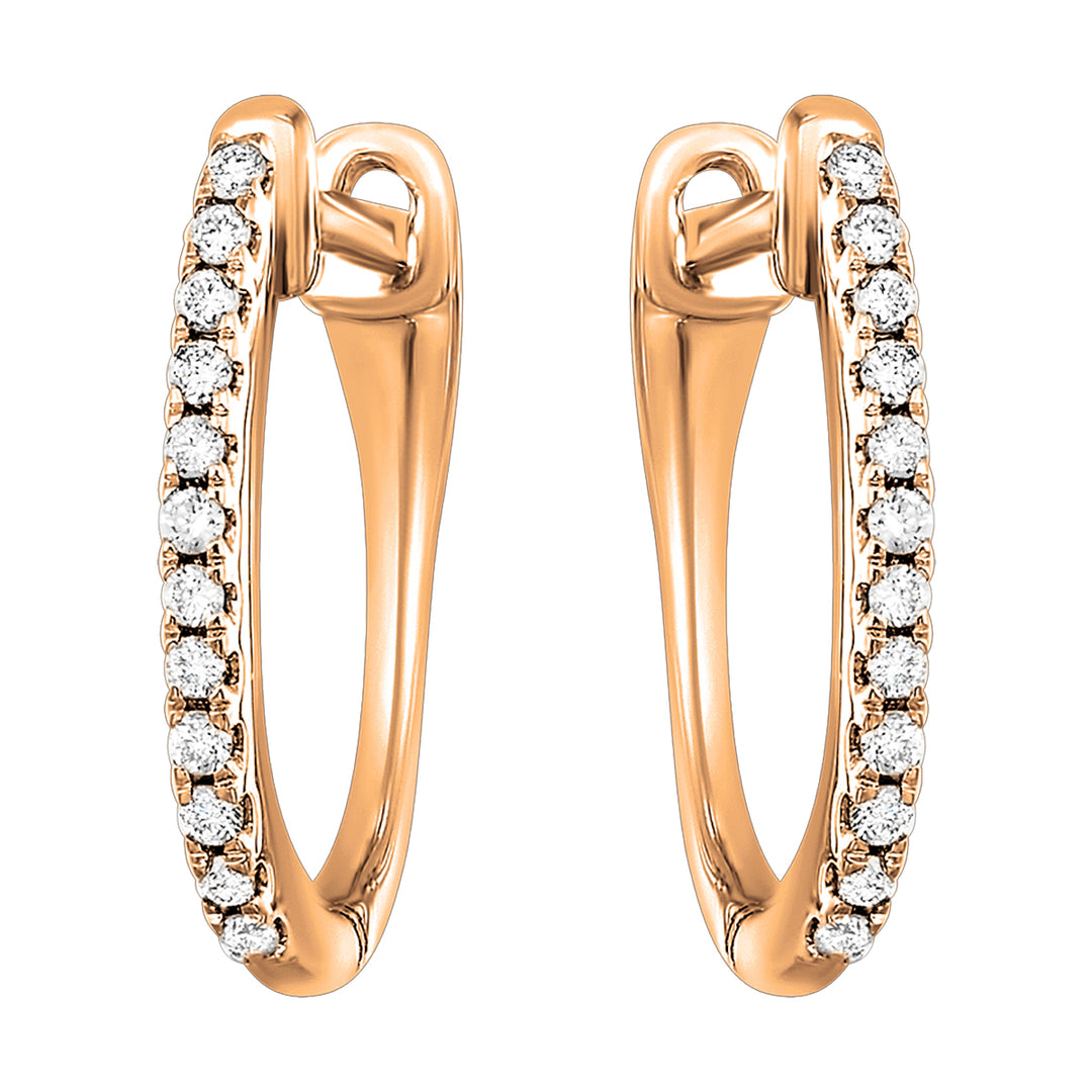 10Kt Rose Gold Diamond 1/10Ctw Earring