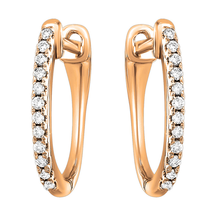 10Kt Rose Gold Diamond 1/10Ctw Earring